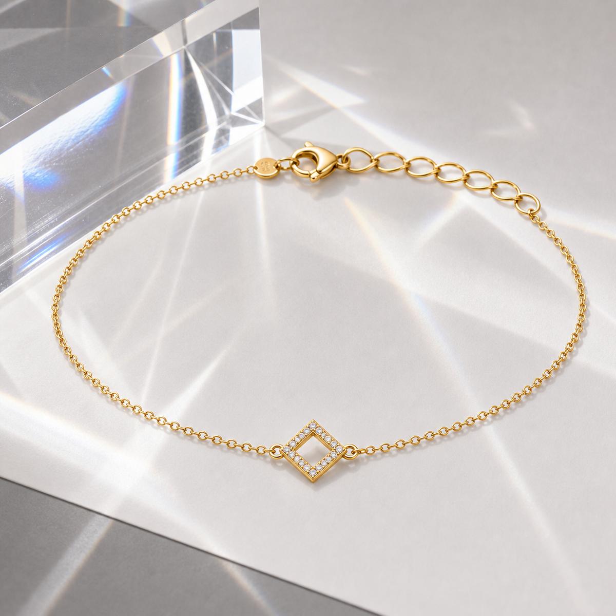 Golden Prism Diamond Anklet product image 10