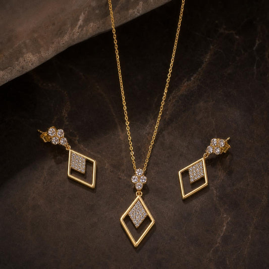 Golden Prism Diamond Drop Jewellery Set product image 2