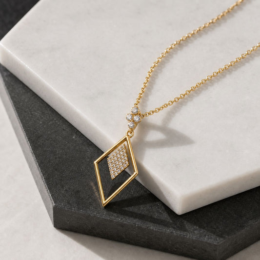 Golden Prism Diamond Pendant product image 2