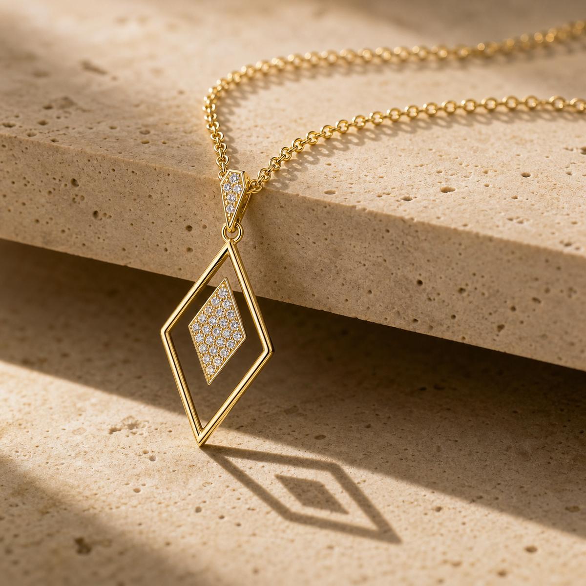 Golden Prism Diamond Pendant product image 5