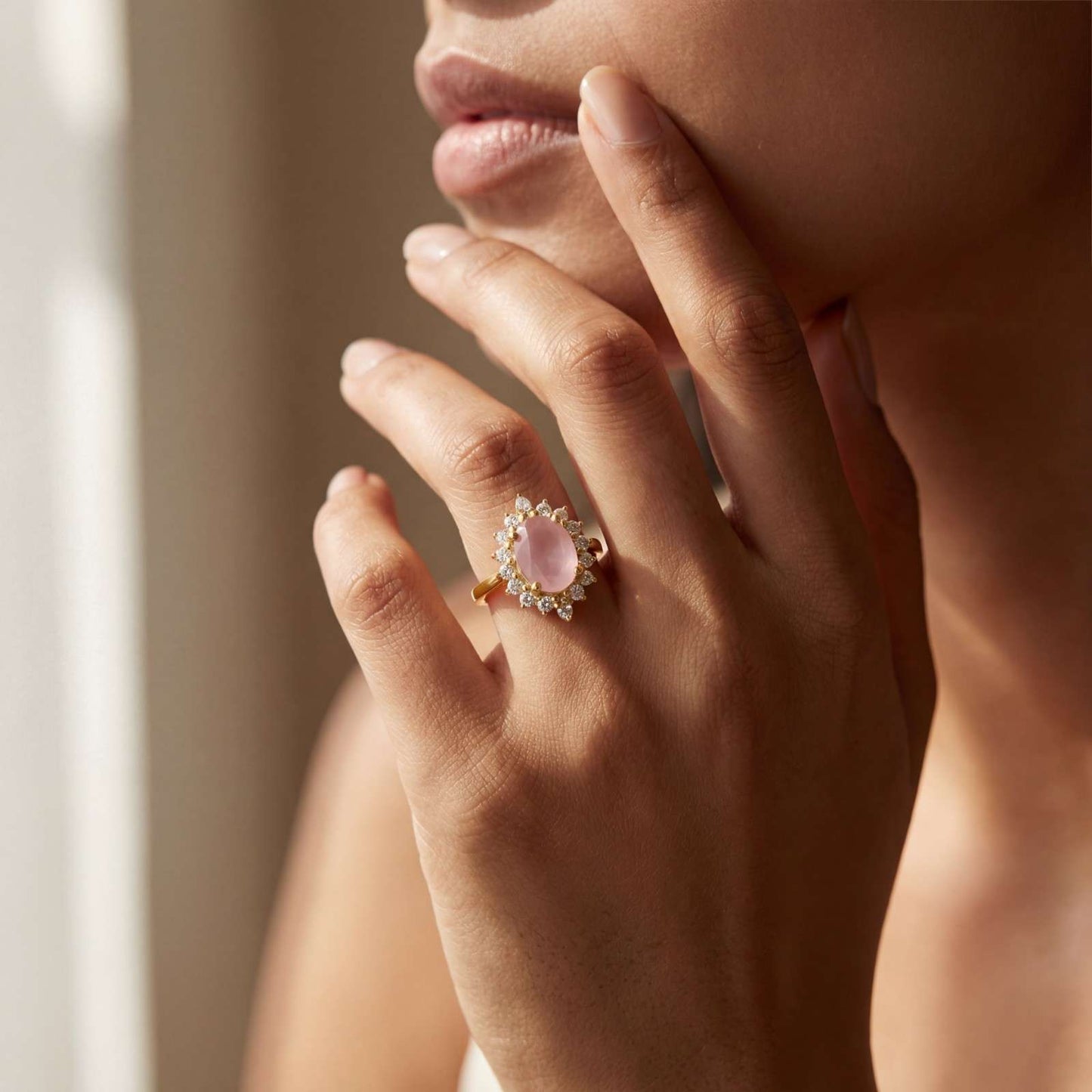 Golden Roselle Halo Ring product image 5