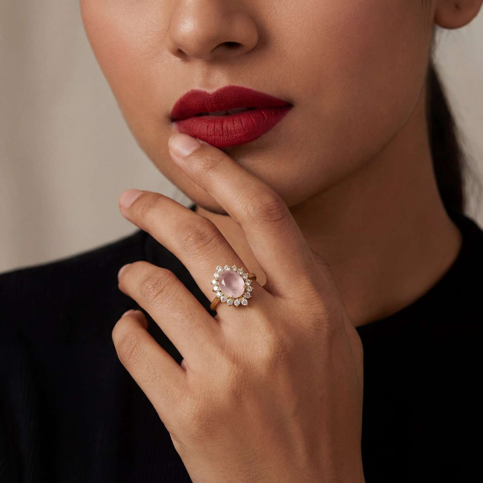 Golden Roselle Halo Ring product image 6