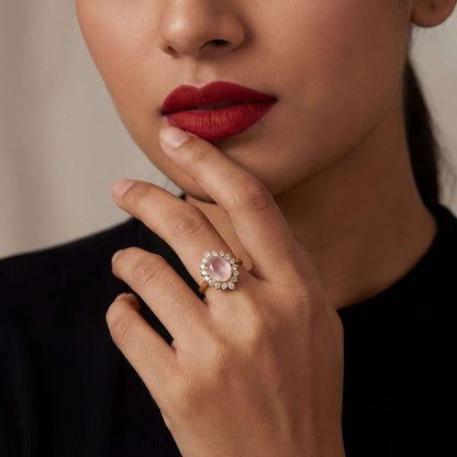 Golden Roselle Halo Ring product image 6