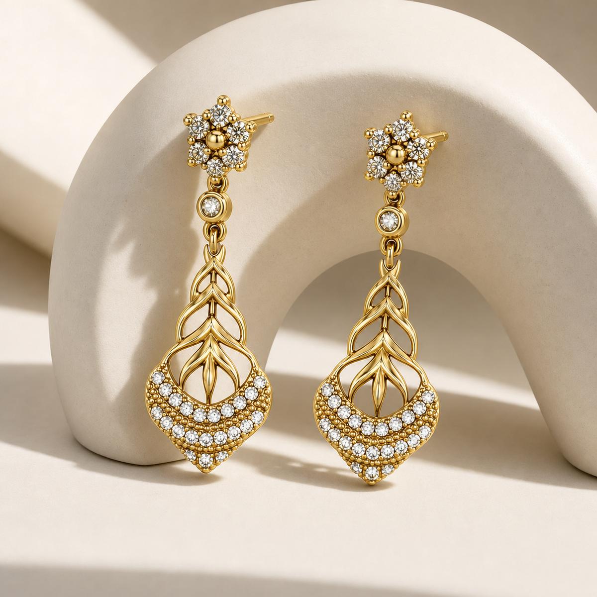 Golden Roselle Petal Earrings product image 4