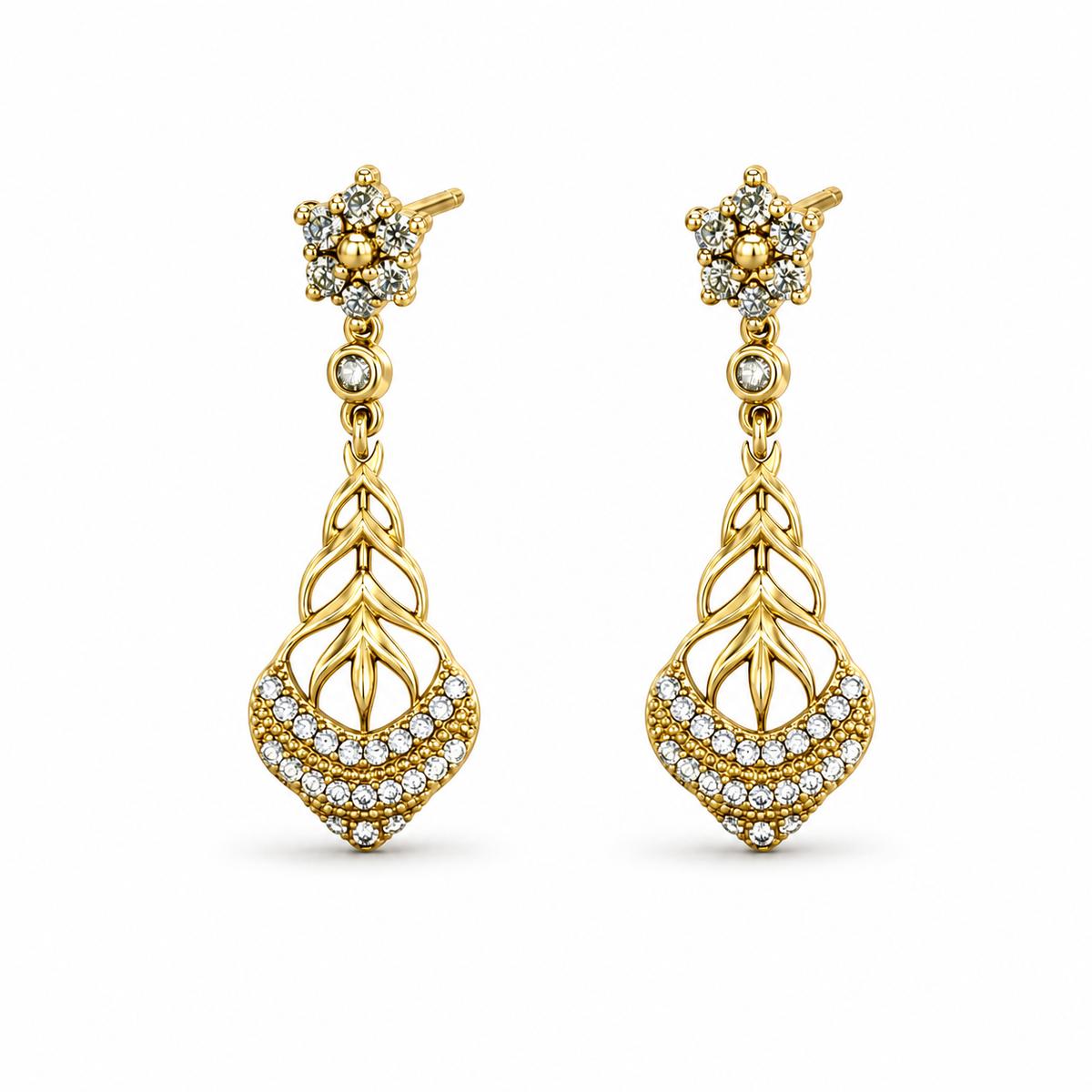 Golden Roselle Petal Earrings product image 1