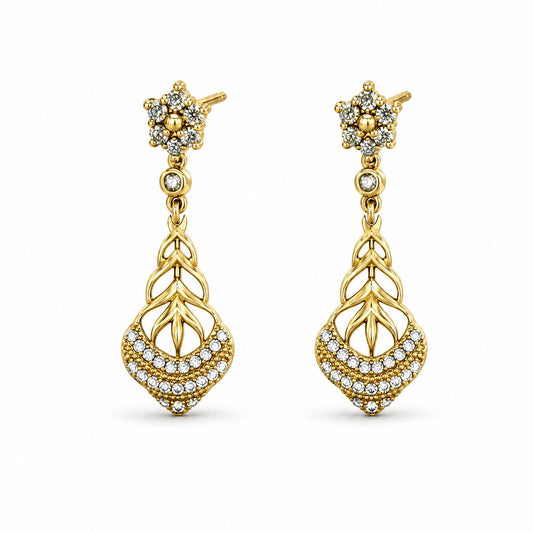 Golden Roselle Petal Earrings product image 1