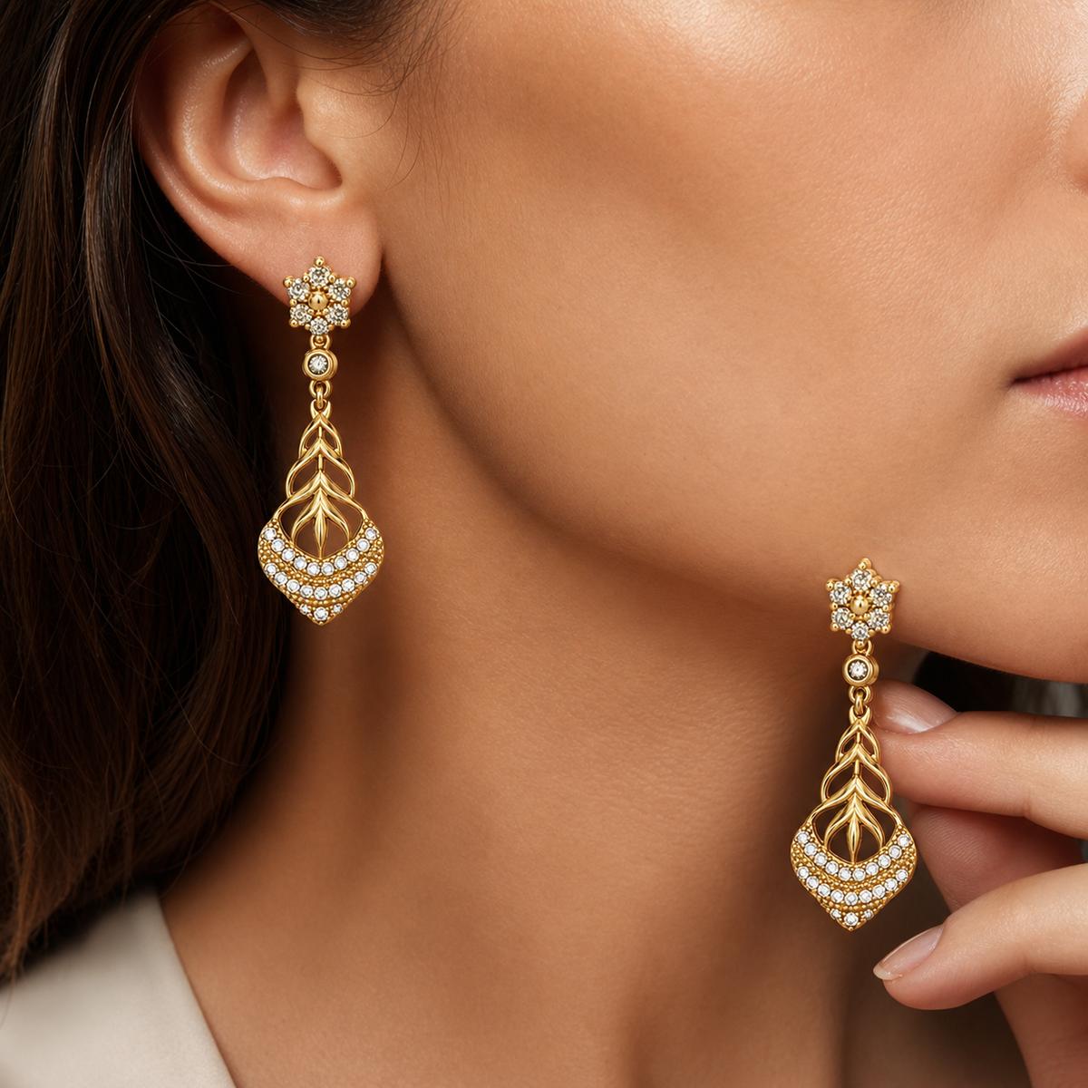 Golden Roselle Petal Earrings product image 7