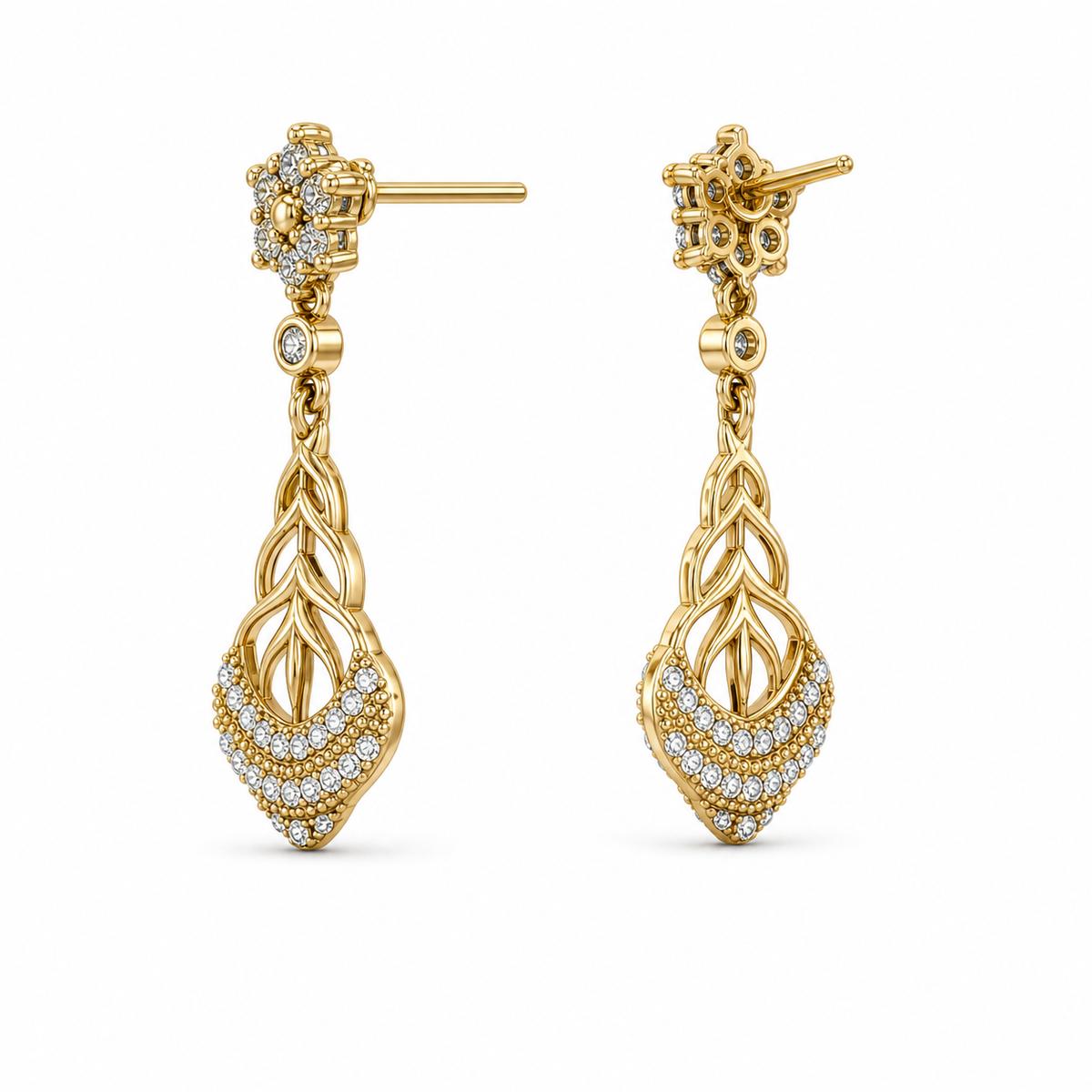 Golden Roselle Petal Earrings product image 3