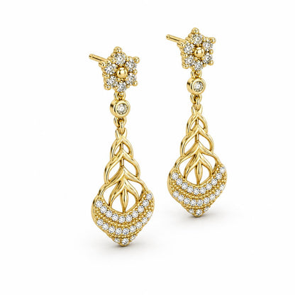 Golden Roselle Petal Earrings product image 2
