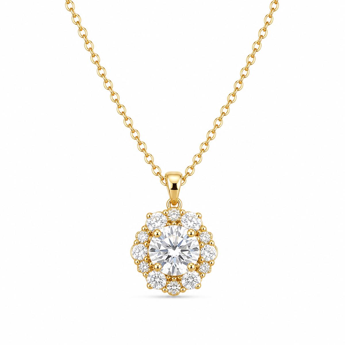 Golden Rosette Halo Pendant product image 1