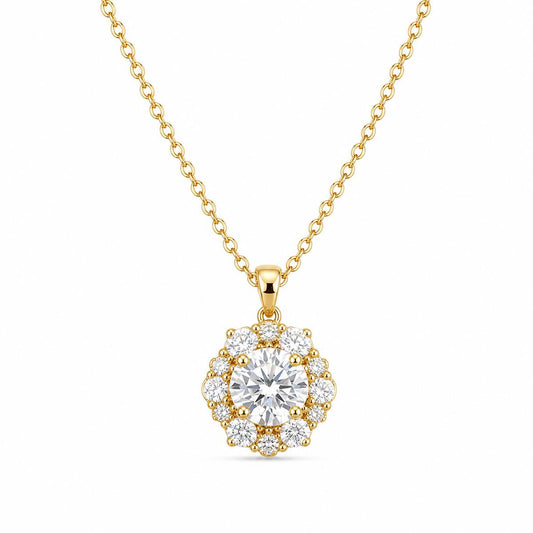 Golden Rosette Halo Pendant product image 1