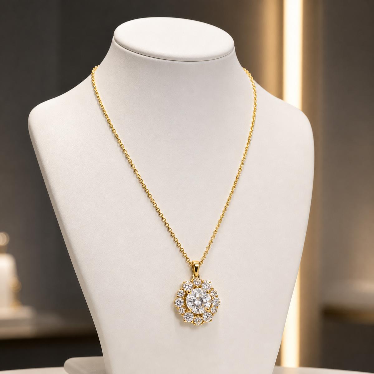 Golden Rosette Halo Pendant product image 6