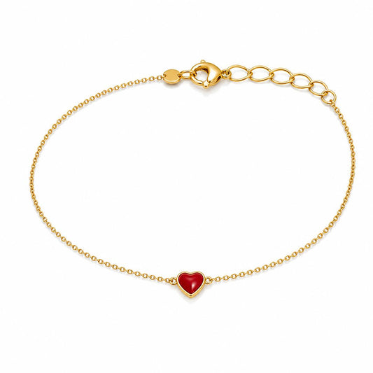 Golden Ruby Heart Anklet product image 1