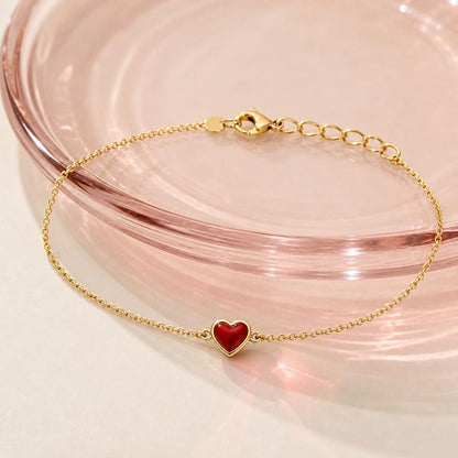 Golden Ruby Heart Anklet product image 6