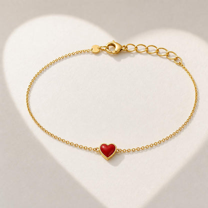 Golden Ruby Heart Anklet product image 12