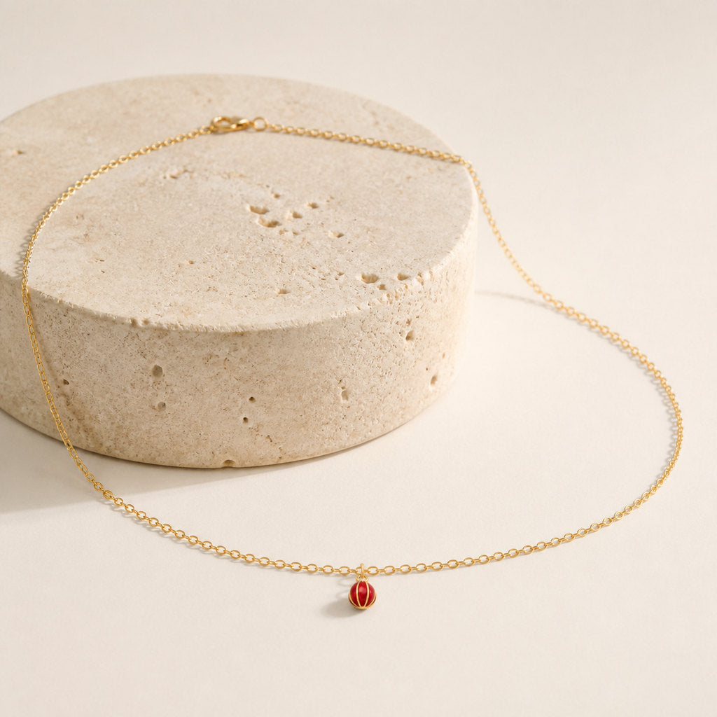 Golden Ruby Orb Anklet product image 2