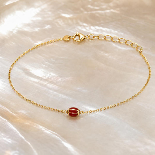 Golden Ruby Orb Anklet product image 2