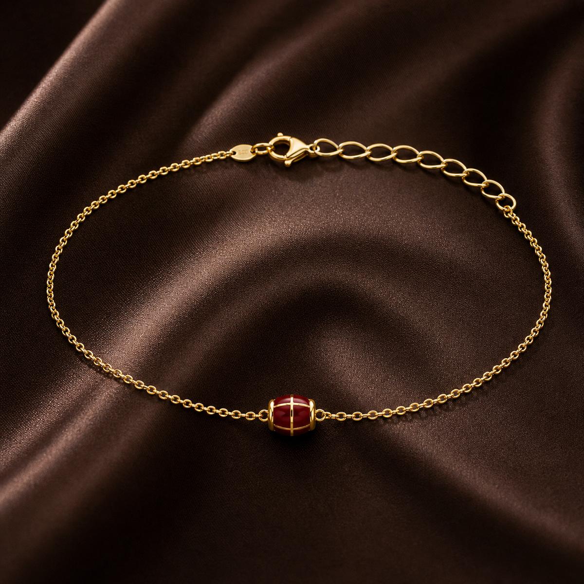 Golden Ruby Orb Anklet product image 3