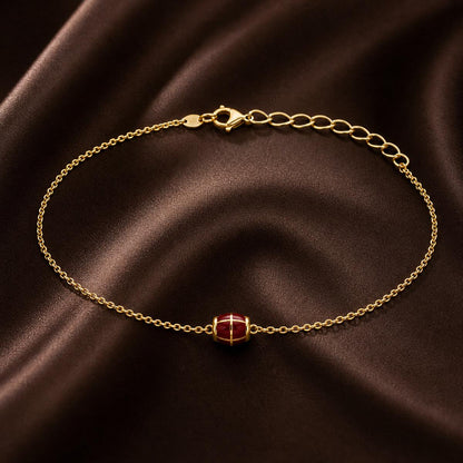 Golden Ruby Orb Anklet product image 3