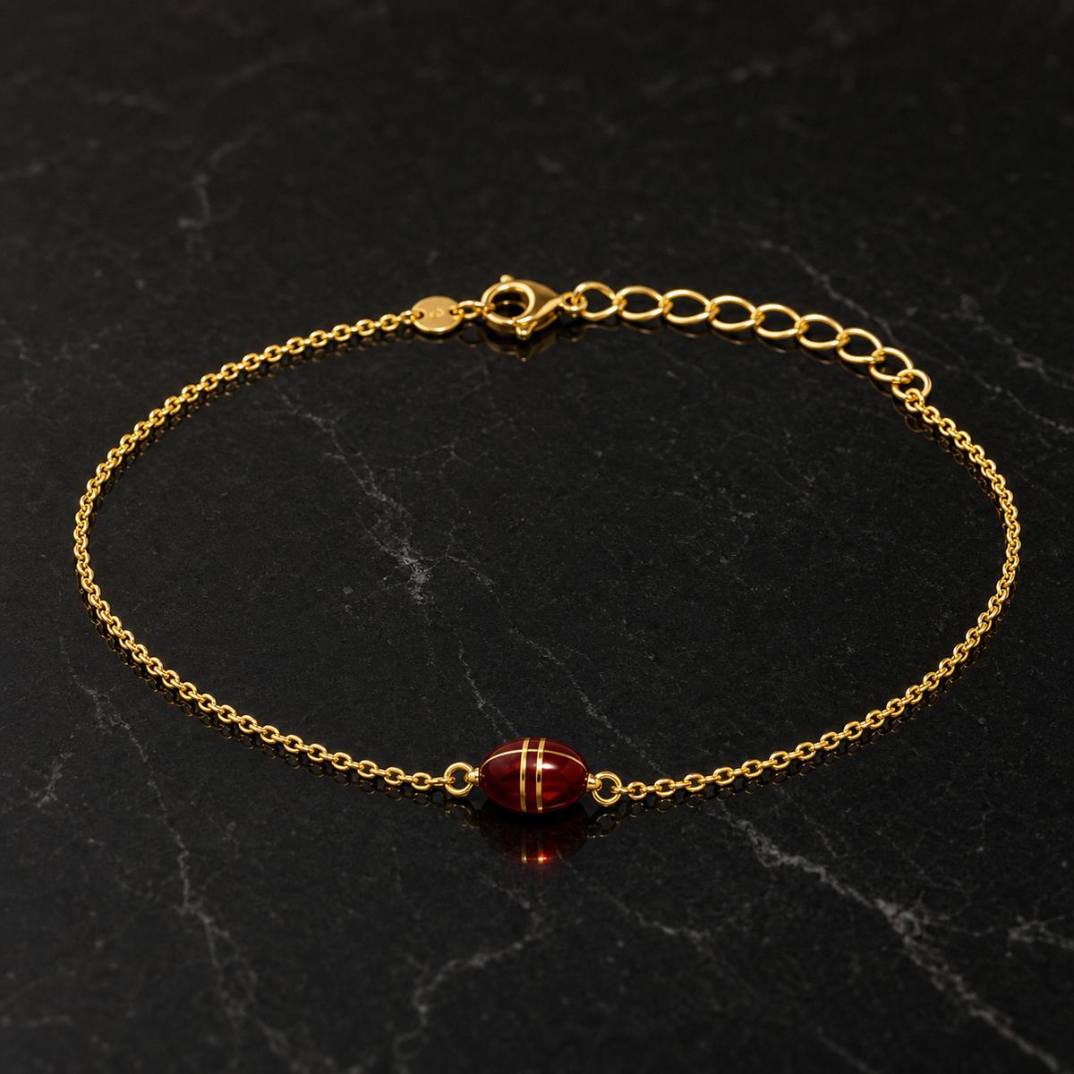 Golden Ruby Orb Anklet product image 5