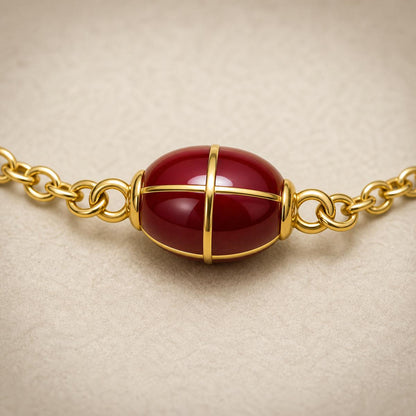 Golden Ruby Orb Anklet product image 9