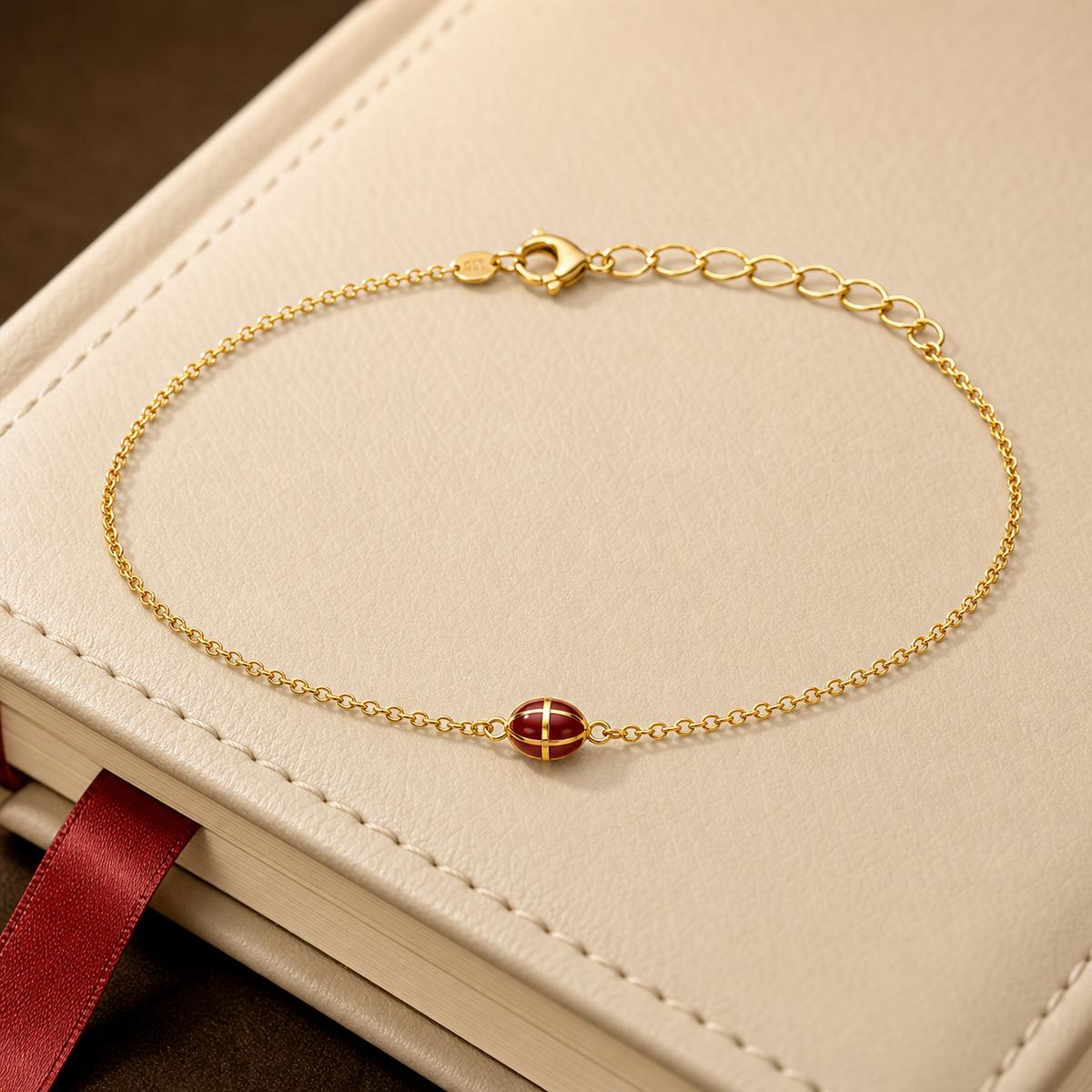 Golden Ruby Orb Anklet product image 12