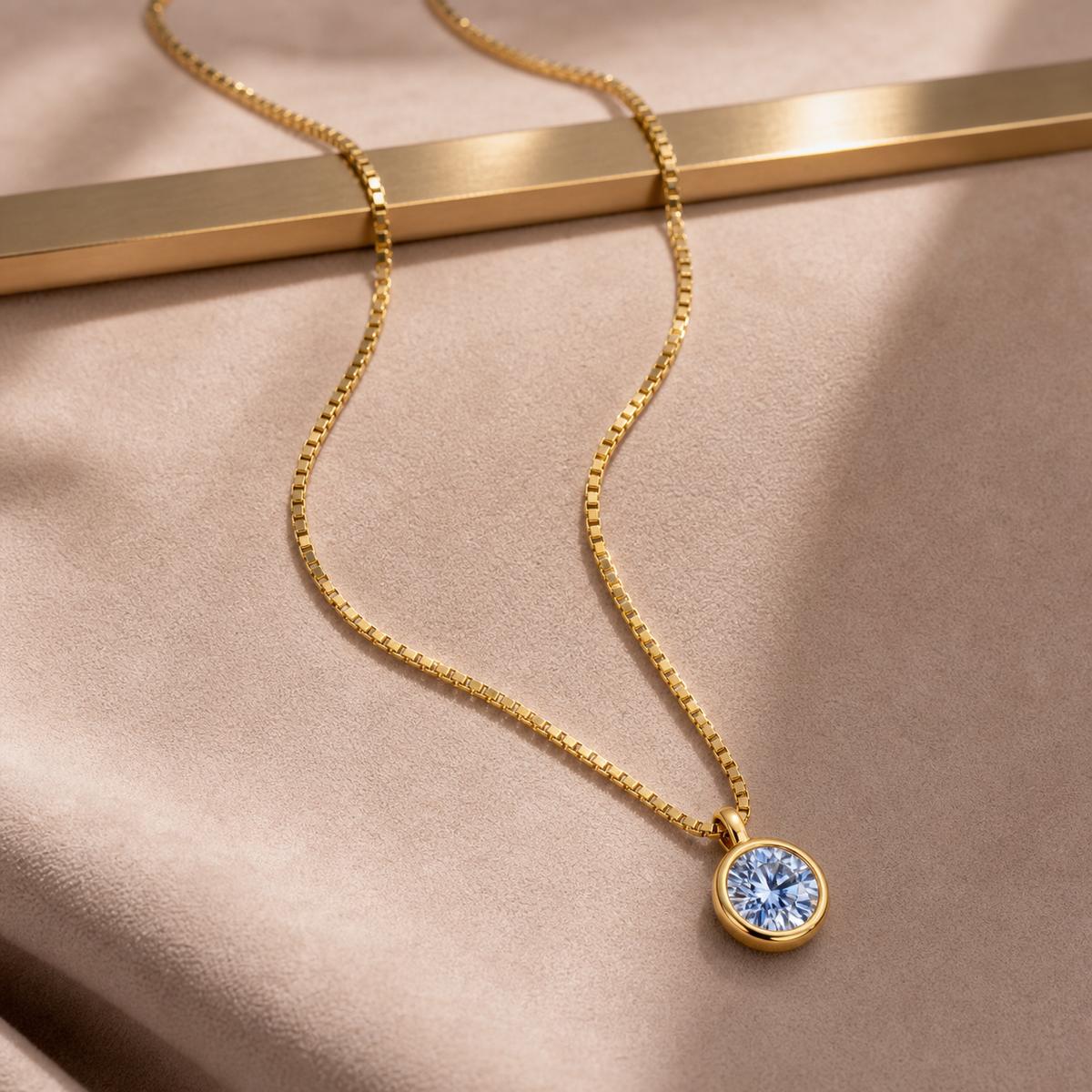 Golden Sapphire Orbit Pendant product image 5