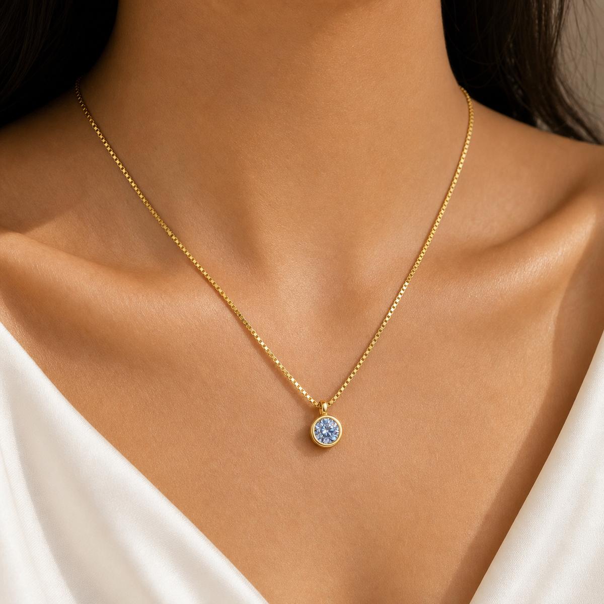 Golden Sapphire Orbit Pendant product image 3