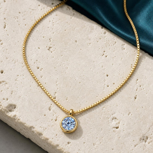 Golden Sapphire Orbit Pendant product image 2