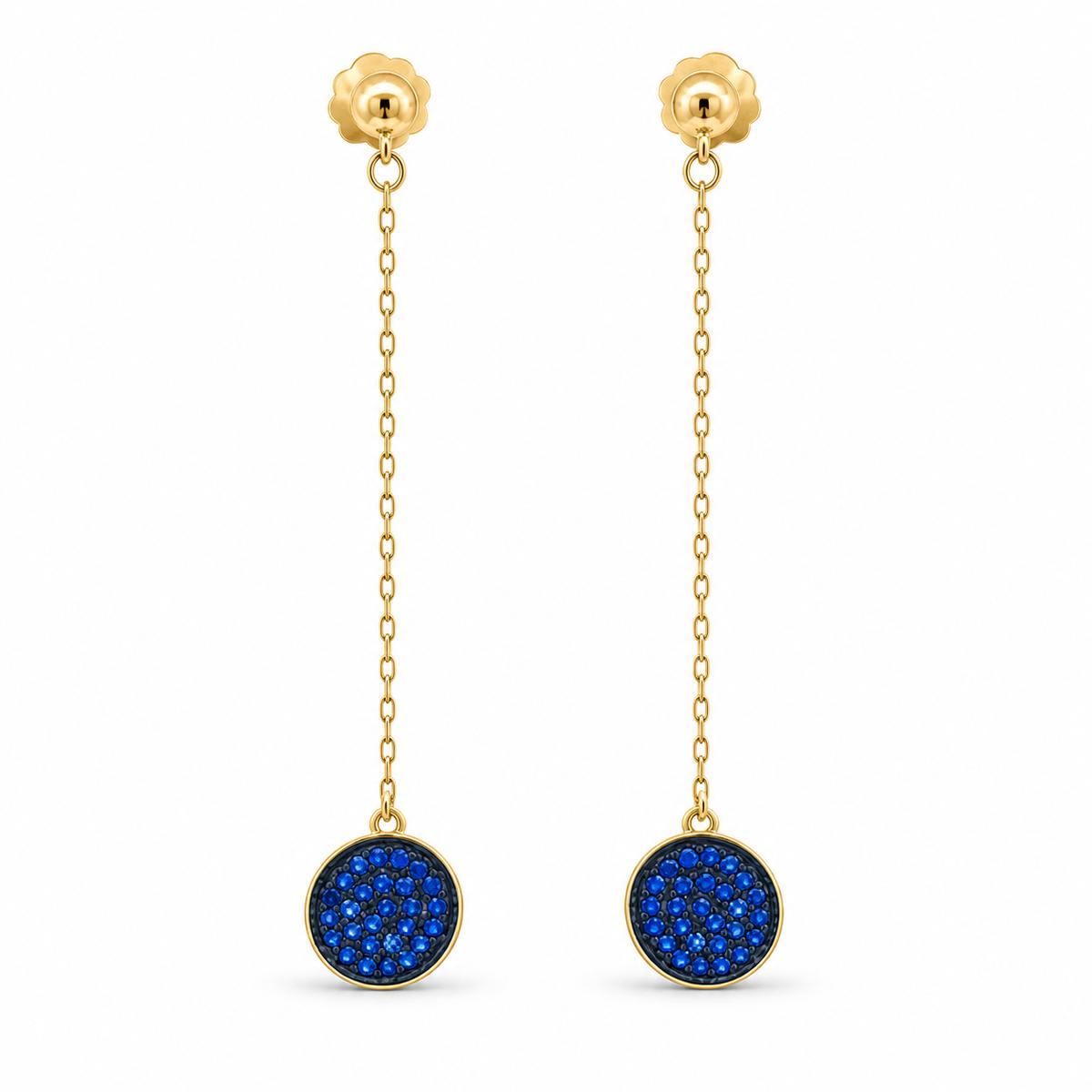 Golden Sapphire Thread Earrings product image 1