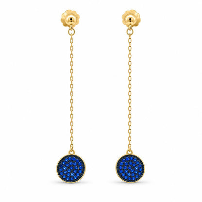 Golden Sapphire Thread Earrings product image 1