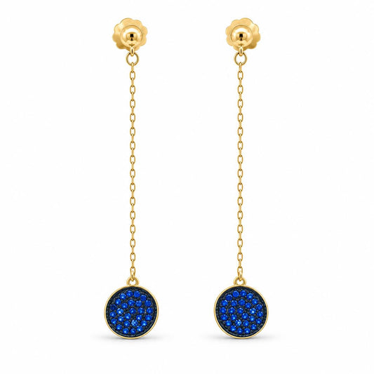 Golden Sapphire Thread Earrings product image 1