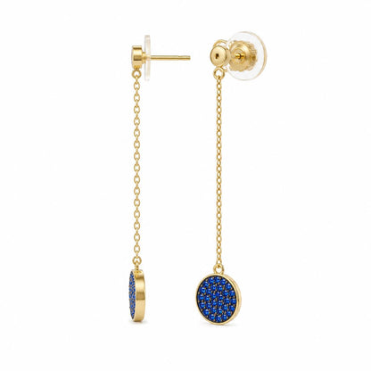 Golden Sapphire Thread Earrings product image 3