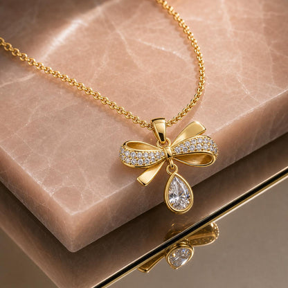 Golden Seraphina Bow Drop Pendant product image 5