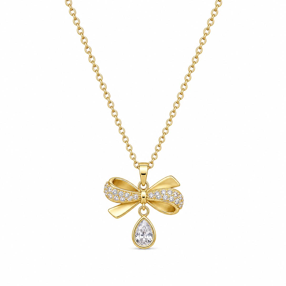 Golden Seraphina Bow Drop Pendant product image 1