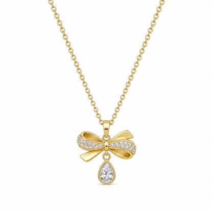 Golden Seraphina Bow Drop Pendant product image 1
