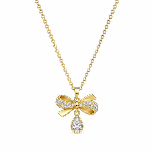 Golden Seraphina Bow Drop Pendant product image 1