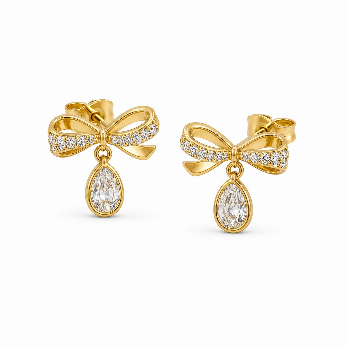 Golden Seraphina Bow Earrings product image 2
