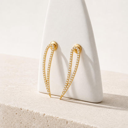 Golden Seraphina Curve Earrings product image 4
