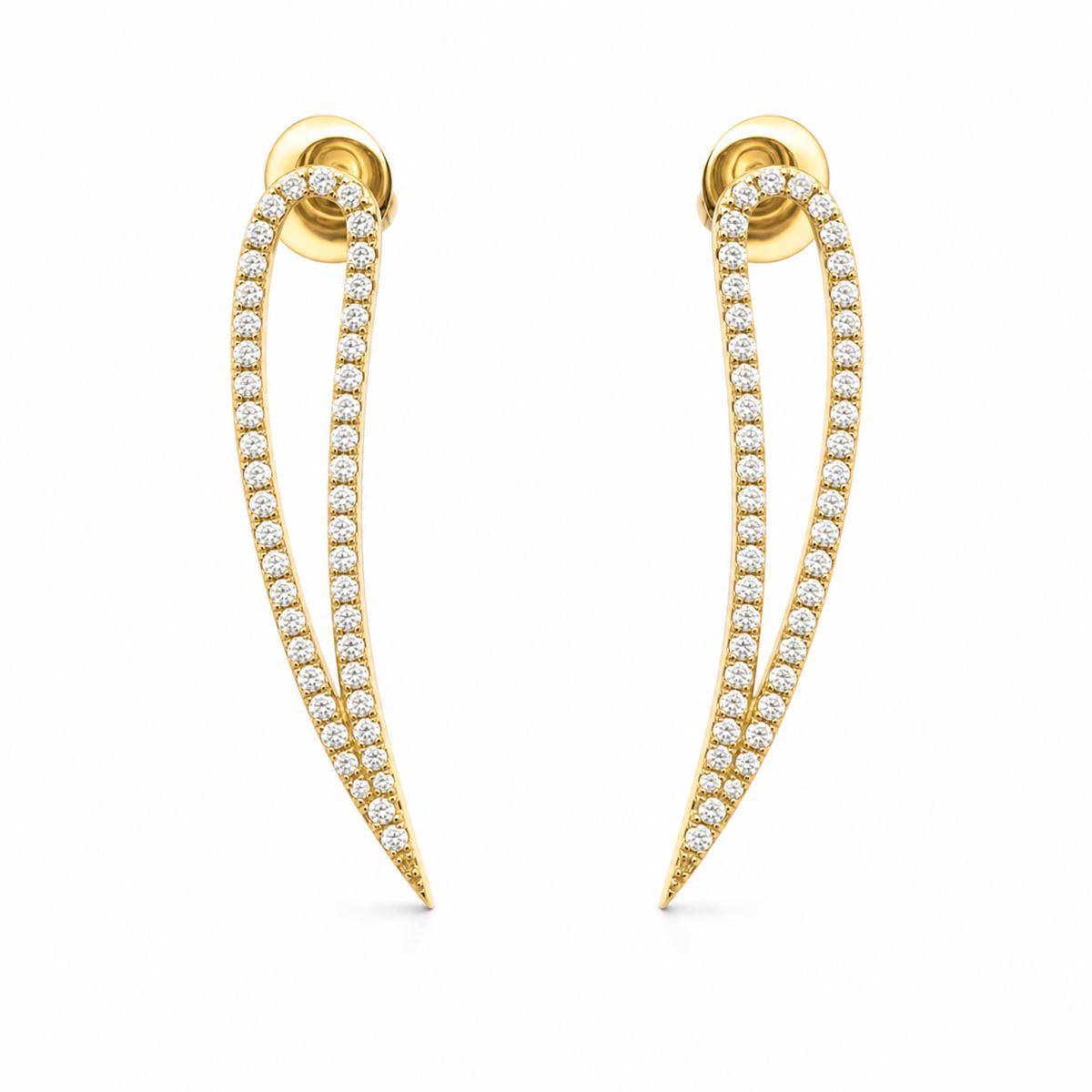Golden Seraphina Curve Earrings product image 1