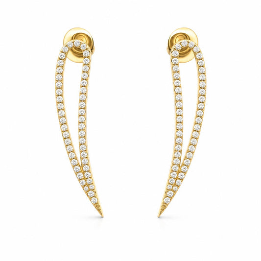 Golden Seraphina Curve Earrings product image 1