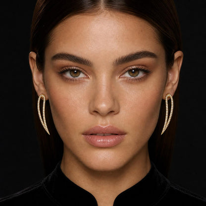 Golden Seraphina Curve Earrings product image 8