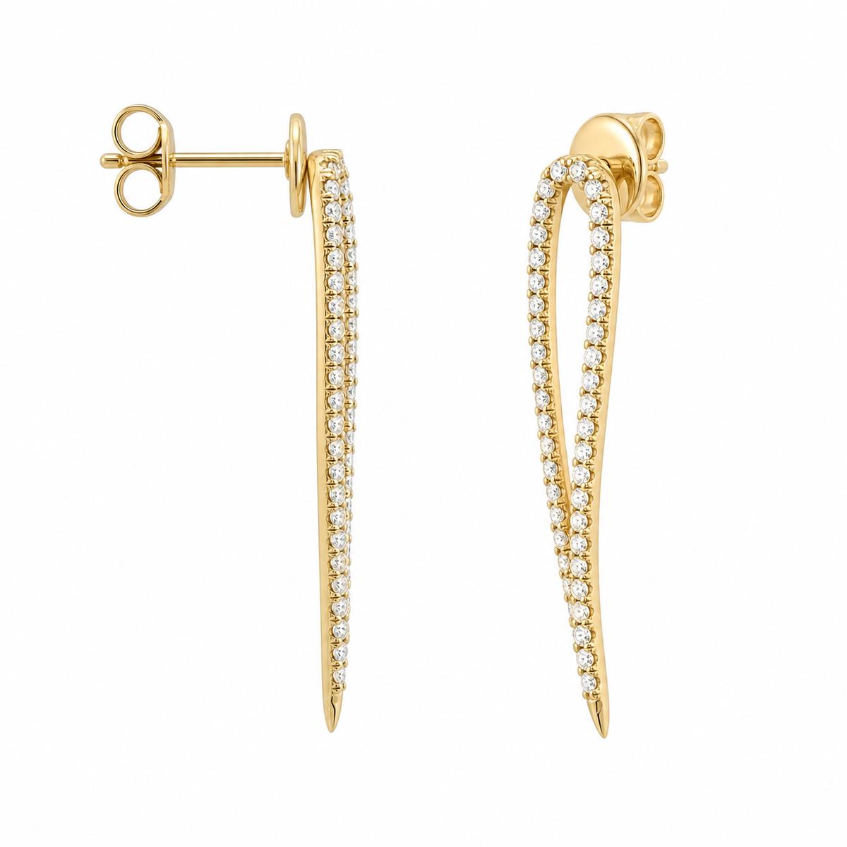 Golden Seraphina Curve Earrings product image 3