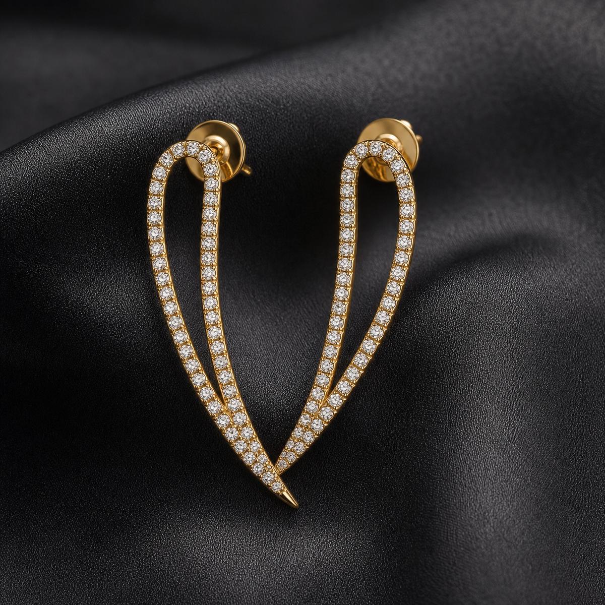 Golden Seraphina Curve Earrings product image 6