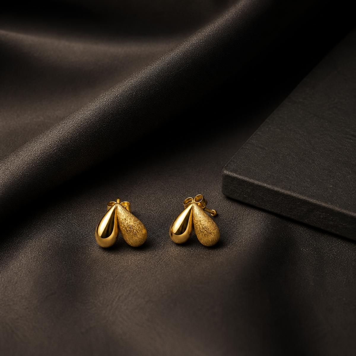 Golden Seraphina Twin Leaf Earrings product image 2