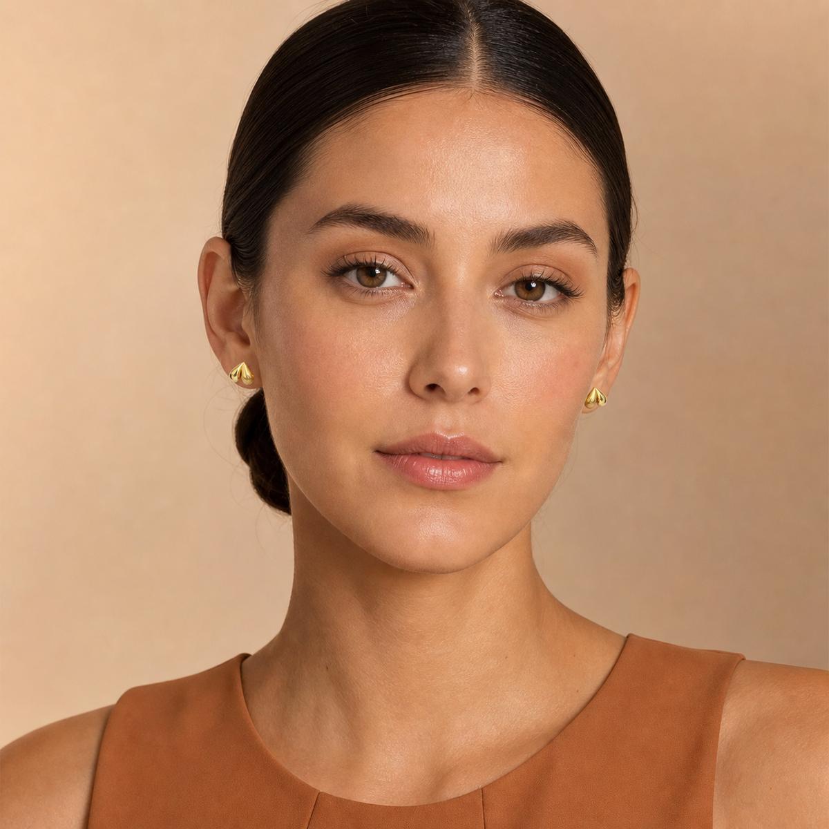 Golden Seraphina Twin Leaf Earrings product image 3