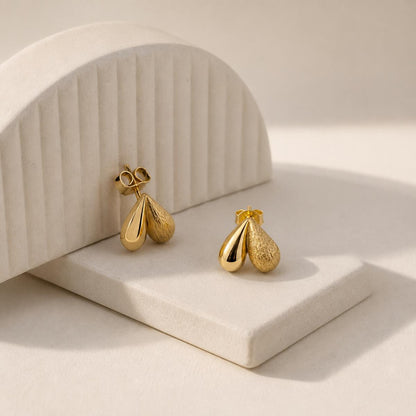 Golden Seraphina Twin Leaf Earrings product image 5