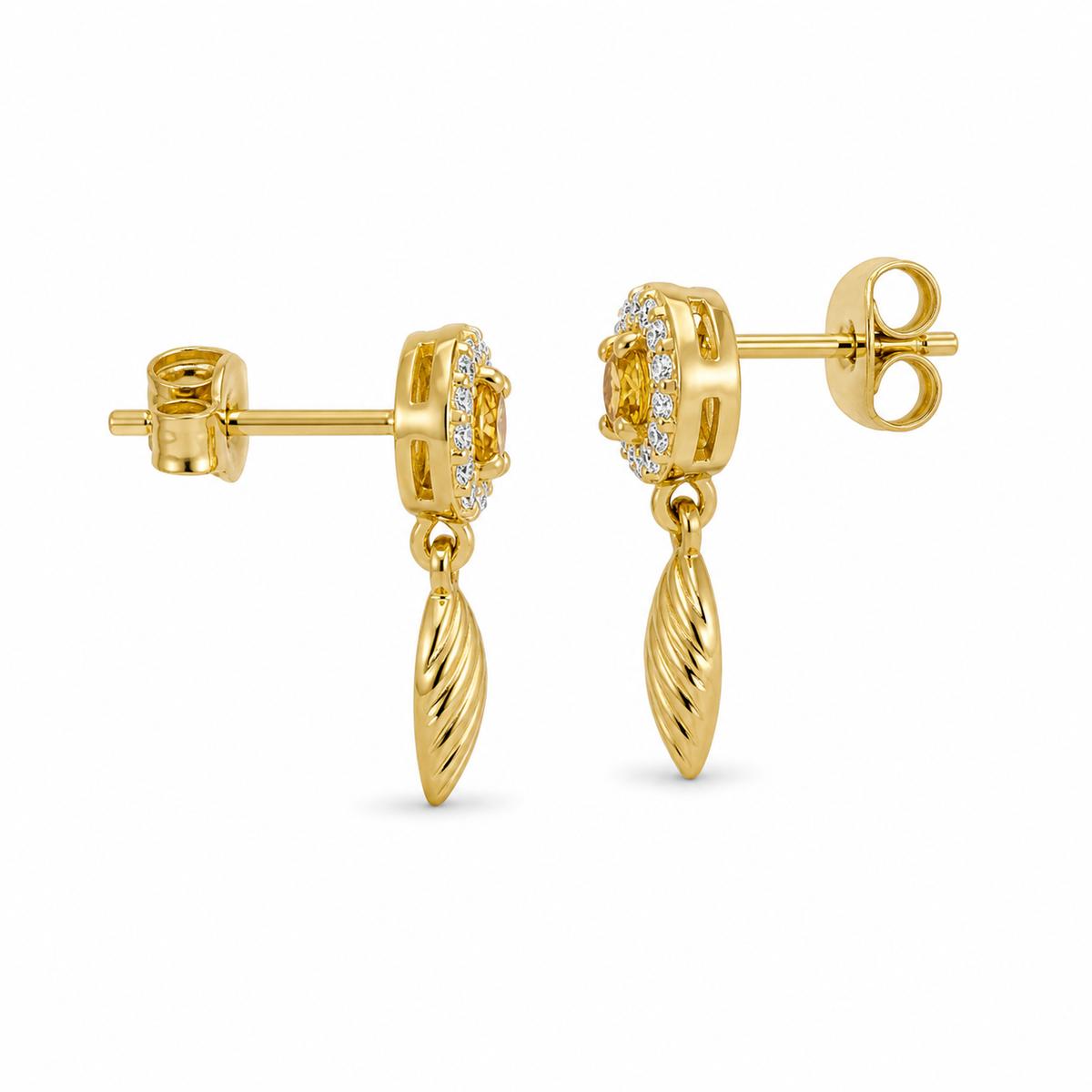 Golden Sienna Leaf Earrings product image 3