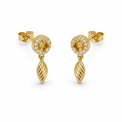 Golden Sienna Leaf Earrings product image 2