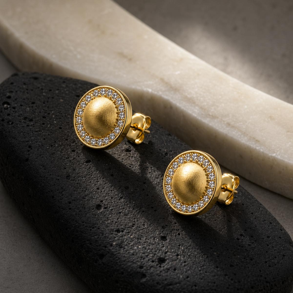 Golden Solara Halo Earrings product image 7
